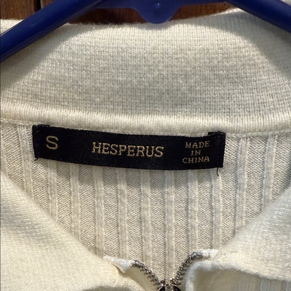 Hesperus Cream Ribbed Zip Cardigan - Picture 2 of 5